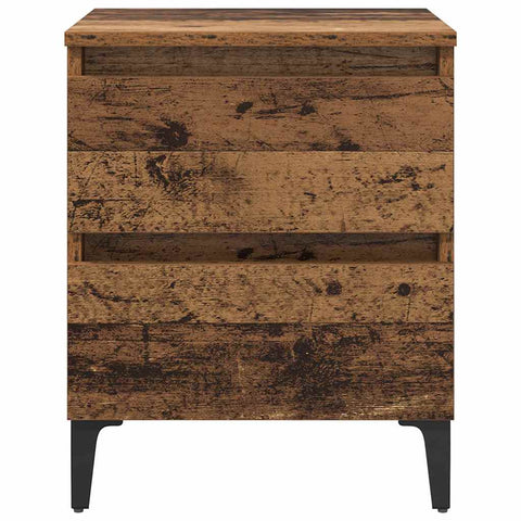 vidaXL Bedside Cabinet 2 pcs Old wood 40 x 35 x 50 cm Engineered wood