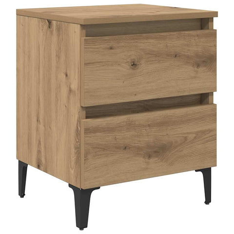 vidaXL Bed Cabinet Artisan Oak 40x35x50 cm Engineered Wood