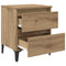 vidaXL Bed Cabinet Artisan Oak 40x35x50 cm Engineered Wood