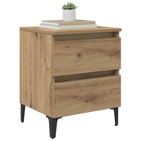 vidaXL Bed Cabinet Artisan Oak 40x35x50 cm Engineered Wood