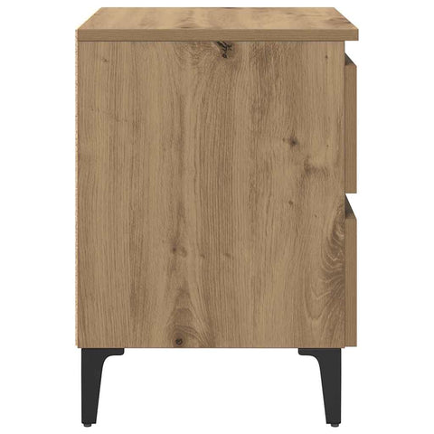 vidaXL Bed Cabinet Artisan Oak 40x35x50 cm Engineered Wood