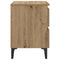 vidaXL Bed Cabinet Artisan Oak 40x35x50 cm Engineered Wood