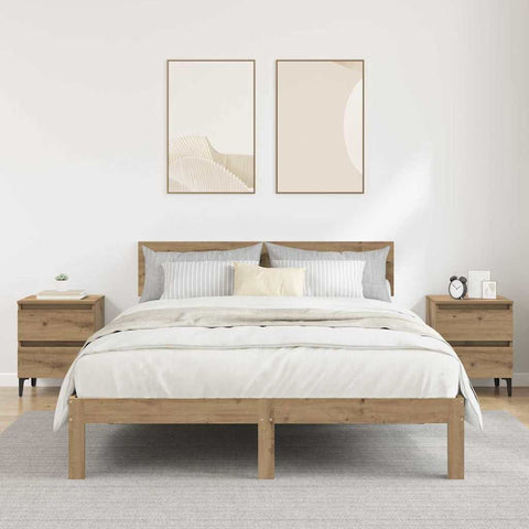 vidaXL Bed Cabinets 2 pcs Artisan Oak 40x35x50 cm Engineered Wood