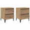 vidaXL Bed Cabinets 2 pcs Artisan Oak 40x35x50 cm Engineered Wood