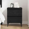 vidaXL Bed Cabinet Black Oak 40x35x50 cm Engineered Wood