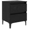 vidaXL Bed Cabinet Black Oak 40x35x50 cm Engineered Wood