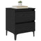 vidaXL Bed Cabinet Black Oak 40x35x50 cm Engineered Wood