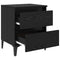 vidaXL Bed Cabinets 2 pcs Black Oak 40x35x50 cm Engineered Wood