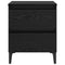 vidaXL Bed Cabinets 2 pcs Black Oak 40x35x50 cm Engineered Wood