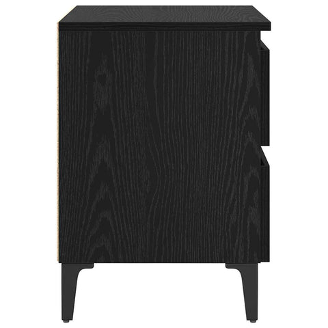 vidaXL Bed Cabinets 2 pcs Black Oak 40x35x50 cm Engineered Wood