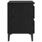 vidaXL Bed Cabinets 2 pcs Black Oak 40x35x50 cm Engineered Wood