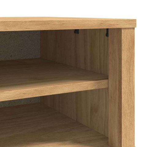 vidaXL Hallway Bench Wax Brown 115 x 40 x 45 cm Solid Pine Wood