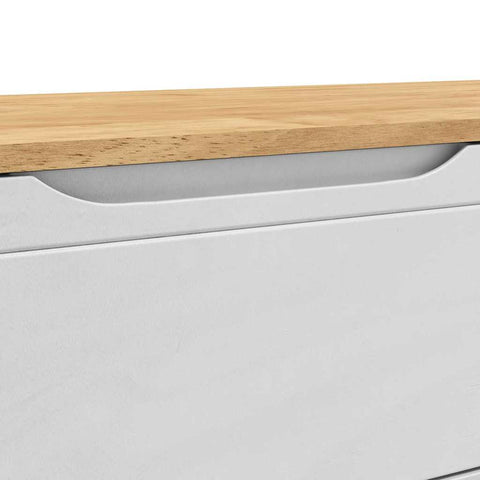 vidaXL Hallway Bench with Shelf White 115 x 40 x 45 cm Solid Pine Wood
