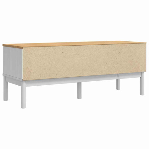 vidaXL Hallway Bench with Shelf White 115 x 40 x 45 cm Solid Pine Wood