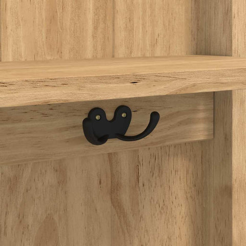 vidaXL Hallway Cabinet with Shelf FLORO Wax Brown 50 x 40 x 158 cm