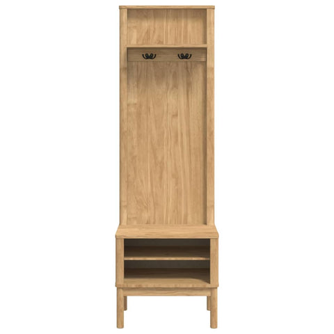 vidaXL Hallway Cabinet with Shelf FLORO Wax Brown 50 x 40 x 158 cm