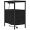 vidaXL Bedside Table Black oak 30 x 48 x 61 cm Engineered wood