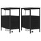 vidaXL Bedside Table 2 pcs Black oak 30 x 48 x 61 cm Engineered wood