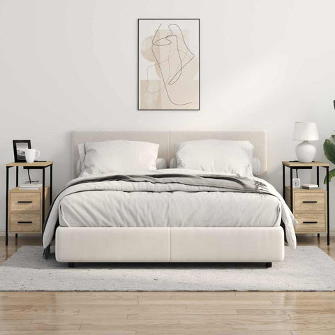 vidaXL Bedside Table Sonoma oak 30 x 48 x 61 cm Engineered wood
