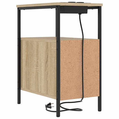vidaXL Bedside Table Sonoma oak 30 x 48 x 61 cm Engineered wood