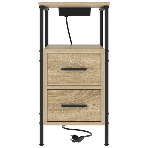 vidaXL Bedside Table Sonoma oak 30 x 48 x 61 cm Engineered wood