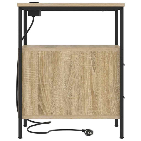 vidaXL Bedside Table Sonoma oak 30 x 48 x 61 cm Engineered wood