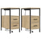 vidaXL Bedside Table 2 pcs Sonoma oak 30 x 48 x 61 cm Engineered wood