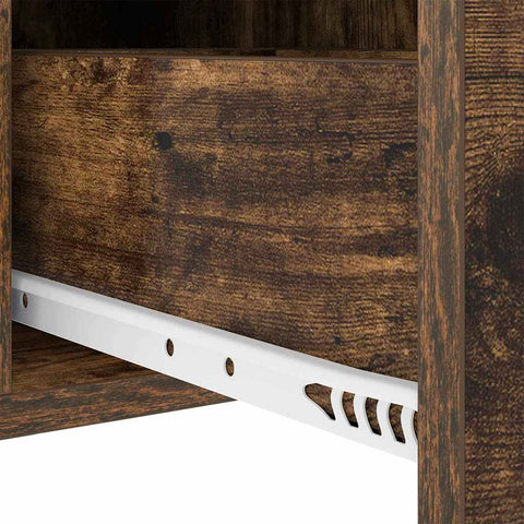vidaXL Bedside Table 2 pcs Smoked oak 30 x 48 x 61 cm Engineered wood