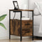 vidaXL Bedside Table 2 pcs Smoked oak 30 x 48 x 61 cm Engineered wood