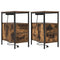 vidaXL Bedside Table 2 pcs Smoked oak 30 x 48 x 61 cm Engineered wood
