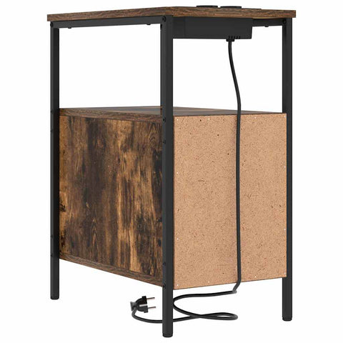 vidaXL Bedside Table 2 pcs Smoked oak 30 x 48 x 61 cm Engineered wood
