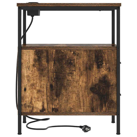 vidaXL Bedside Table 2 pcs Smoked oak 30 x 48 x 61 cm Engineered wood