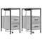 vidaXL Bedside Table 2 pcs Grey sonoma 30 x 48 x 61 cm Engineered wood