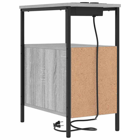 vidaXL Bedside Table 2 pcs Grey sonoma 30 x 48 x 61 cm Engineered wood