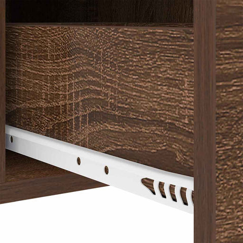 vidaXL Bedside Table Brown oak 30 x 48 x 61 cm Engineered wood