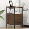 vidaXL Bedside Table 2 pcs Brown oak 30 x 48 x 61 cm Engineered wood