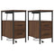 vidaXL Bedside Table 2 pcs Brown oak 30 x 48 x 61 cm Engineered wood