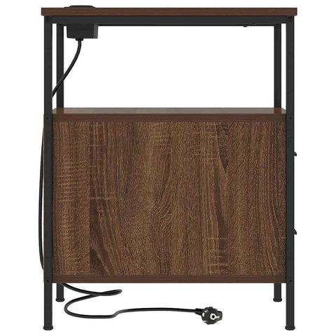 vidaXL Bedside Table 2 pcs Brown oak 30 x 48 x 61 cm Engineered wood