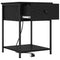 vidaXL Bedside Cabinet 2 pcs Black oak 42 x 41 x 56 cm Engineered wood