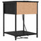 vidaXL Bedside Cabinet 2 pcs Black oak 42 x 41 x 56 cm Engineered wood