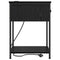 vidaXL Bedside Cabinet 2 pcs Black oak 42 x 41 x 56 cm Engineered wood