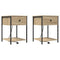vidaXL Bedside Cabinet with Drawer 2 pcs Sonoma oak 42 x 41 x 56 cm
