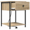 vidaXL Bedside Cabinet with Drawer 2 pcs Sonoma oak 42 x 41 x 56 cm