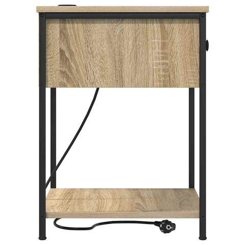 vidaXL Bedside Cabinet with Drawer 2 pcs Sonoma oak 42 x 41 x 56 cm