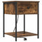vidaXL Bedside Cabinet Smoked oak 42 x 41 x 56 cm Engineered wood