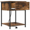 vidaXL Bedside Cabinet Smoked oak 42 x 41 x 56 cm Engineered wood