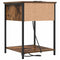 vidaXL Bedside Cabinet Smoked oak 42 x 41 x 56 cm Engineered wood