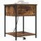 vidaXL Bedside Cabinet with Drawer 2 pcs Smoked oak 42 x 41 x 56 cm