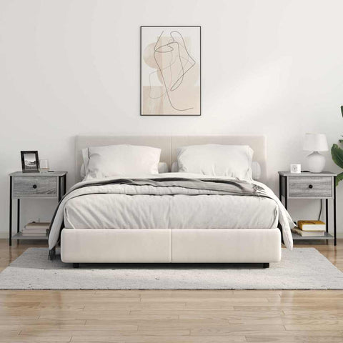 vidaXL Bedside Cabinet Grey sonoma 42 x 41 x 56 cm Engineered wood