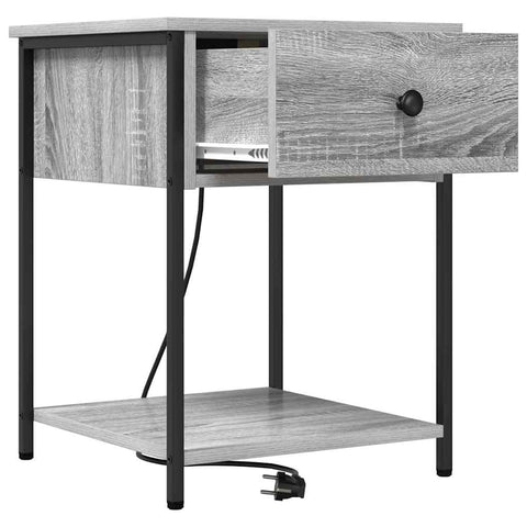 vidaXL Bedside Cabinet Grey sonoma 42 x 41 x 56 cm Engineered wood